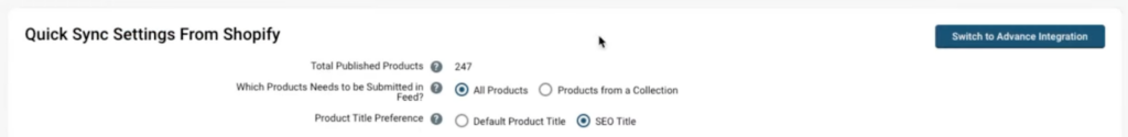 Configure Feed Settings