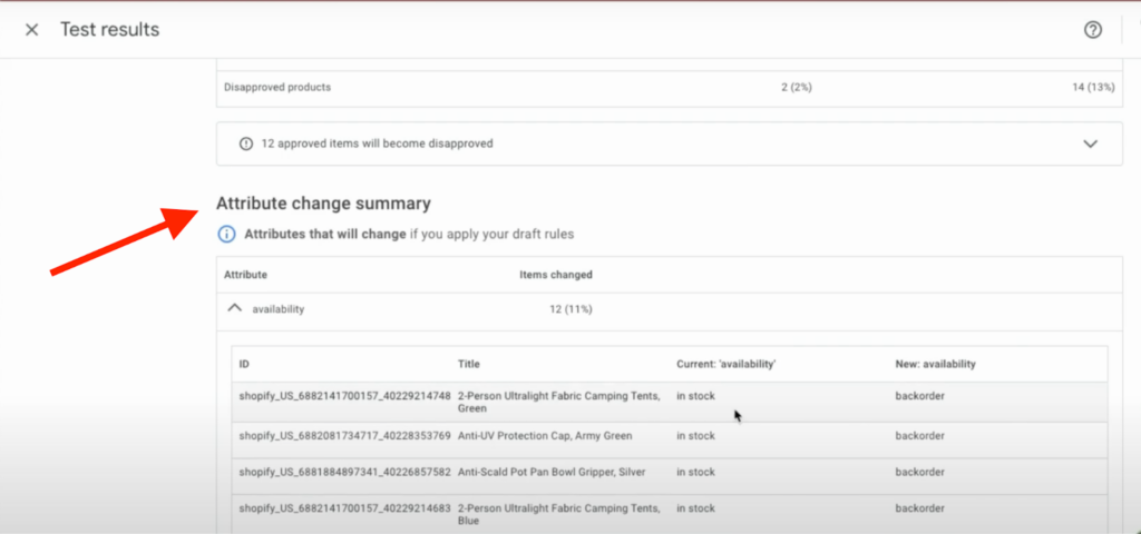 Finally, review the test results to ensure the rules are working correctly. This is what the screen should display.