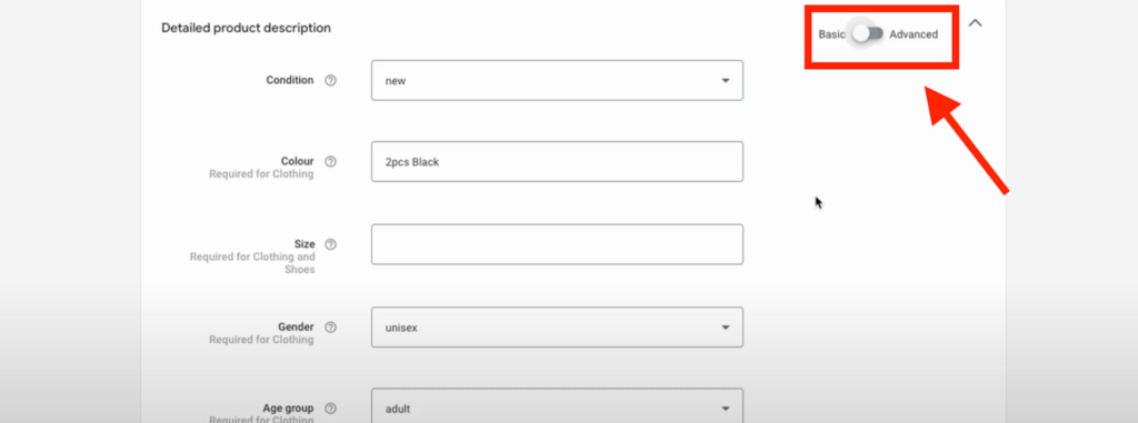 If you toggle on “Advanced”, you’ll be able to see other attributes as well.