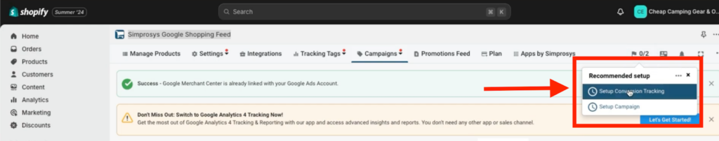 Set Up Conversion Tracking